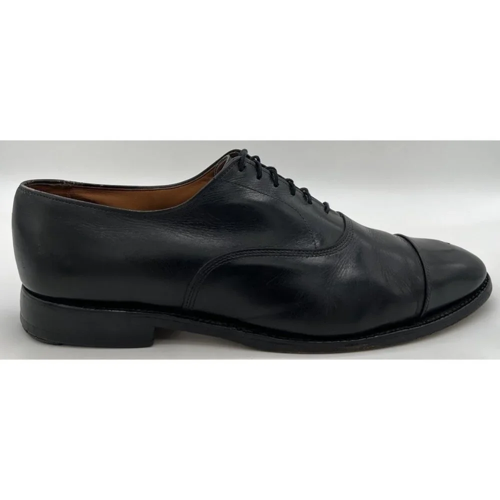 Allen Edmonds PARK AVENUE Black Leather Cap-Toe Oxfords Men’s 10.5D Dress Shoes